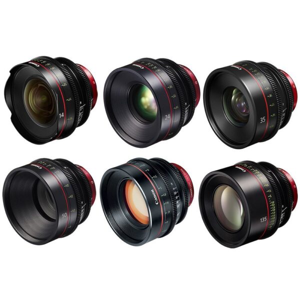 Canon EF 6 Cine Primes Lens Bundle