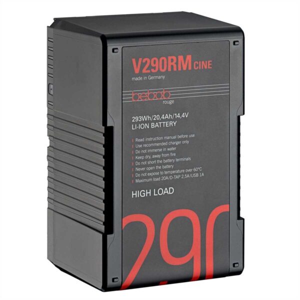 V290RM-CINE V-Mount Li-Ion High Load battery 14,4V/ 19,8Ah / 285Wh